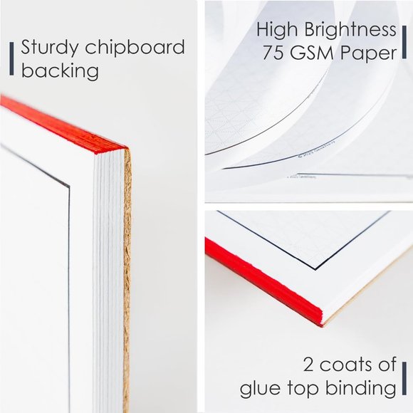 GeekNavy 11" x 17" Quadrille Graph Paper 50 Sheets Landscape - 0.25" Architect - Picture 7 of 10